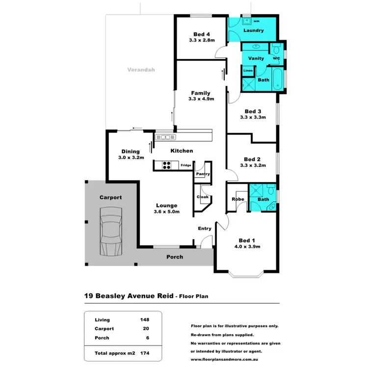 Floorplan of Homely house listing, 19 Beasley Avenue, Bibaringa SA 5118
