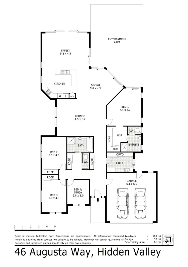 Floorplan of Homely house listing, 46 Augusta Way, Hidden Valley VIC 3756