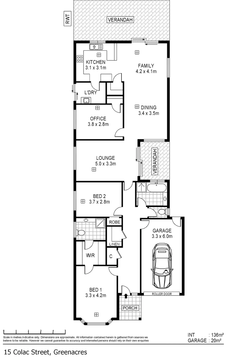 Floorplan of Homely house listing, 15 Colac Street, Greenacres SA 5086