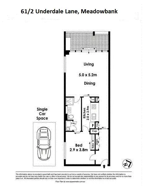 Floorplan of Homely unit listing, 61/2 Underdale Lane, Meadowbank NSW 2114