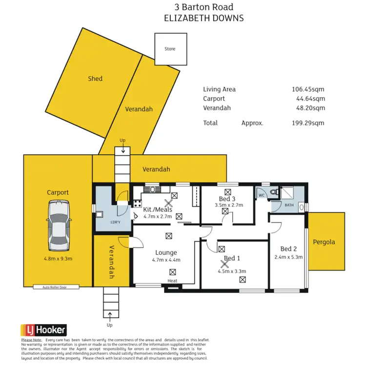 Floorplan of Homely house listing, 3 Barton Road, Elizabeth Downs SA 5113