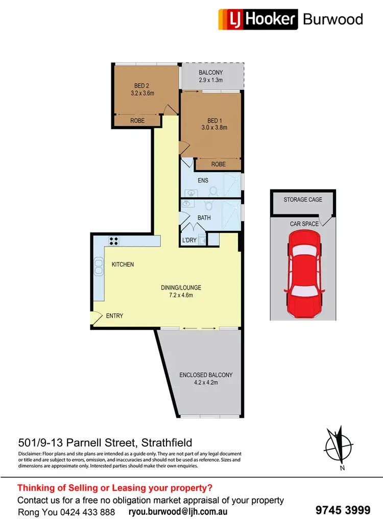 Floorplan of Homely unit listing, 501/9-13 Parnell Street, Strathfield NSW 2135