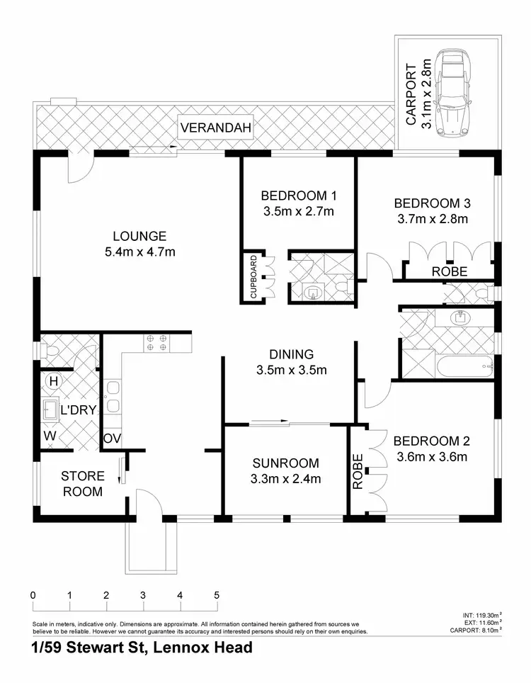 Floorplan of Homely house listing, 1/59 Stewart Street, Lennox Head NSW 2478