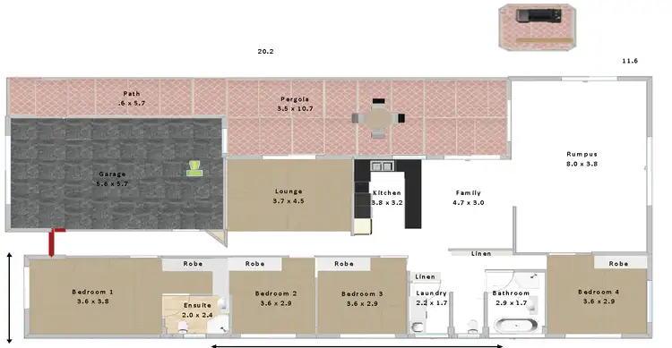 Floorplan of Homely house listing, 10 McKenzie Court, Crestmead QLD 4132