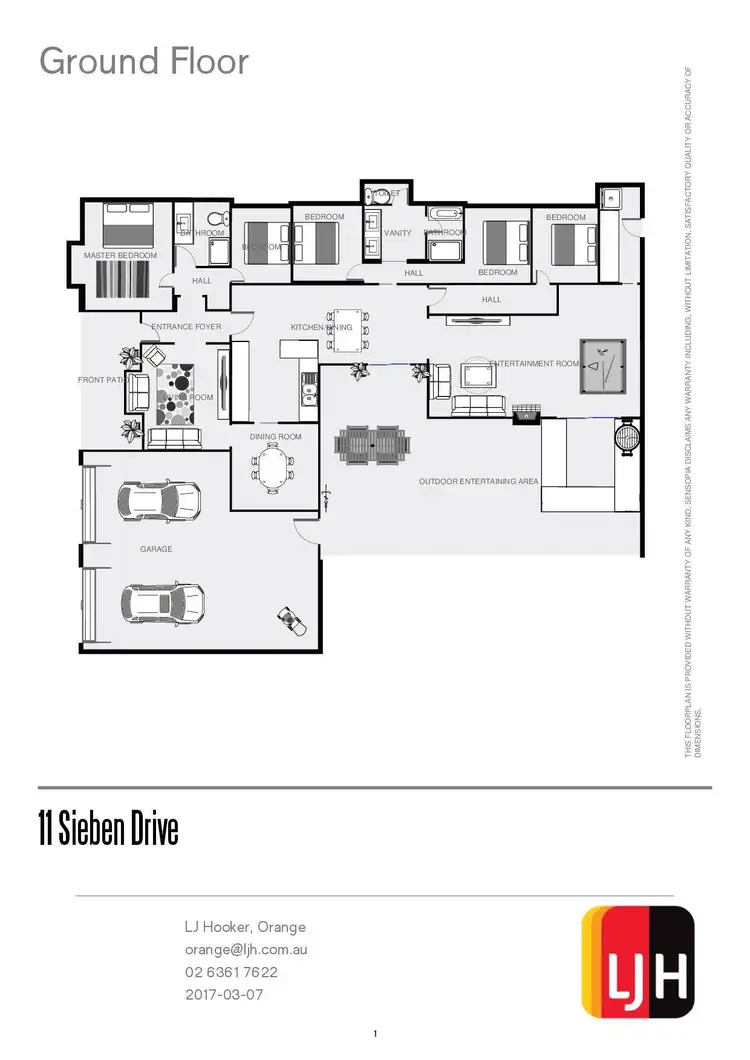 Floorplan of Homely house listing, 11 Sieben Drive, Orange NSW 2800