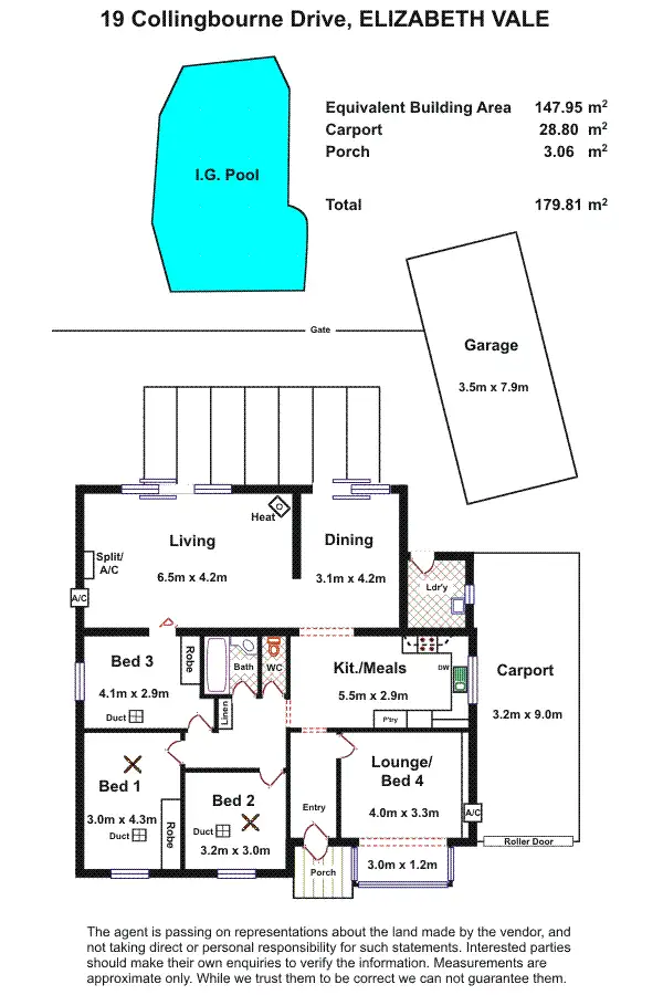 Floorplan of Homely house listing, 19 Collingbourne Drive, Elizabeth Vale SA 5112