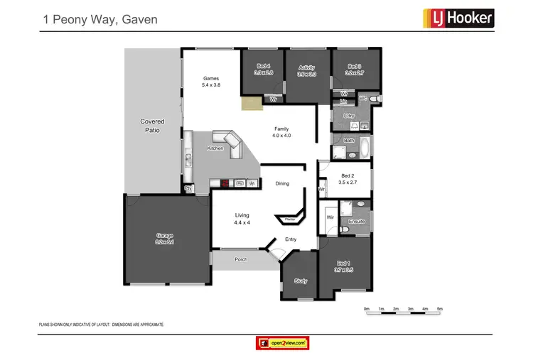 Floorplan of Homely rural property listing, 1-5 Peony Way, Gaven QLD 4211