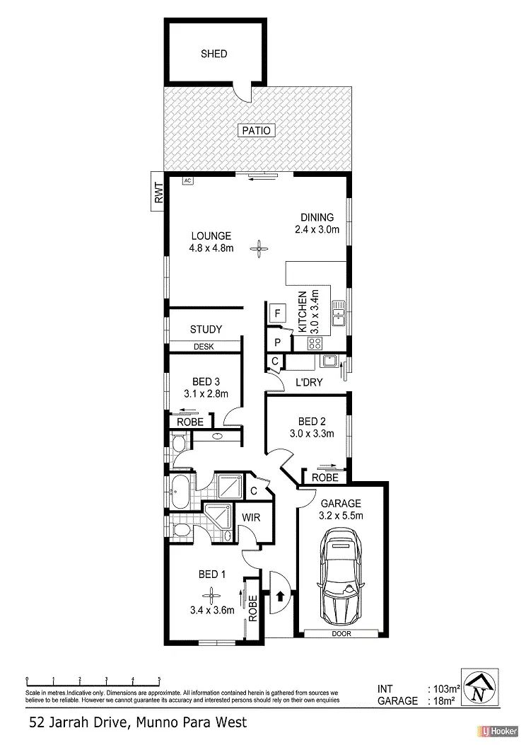 Floorplan of Homely house listing, 52 Jarrah Drive, Munno Para West SA 5115