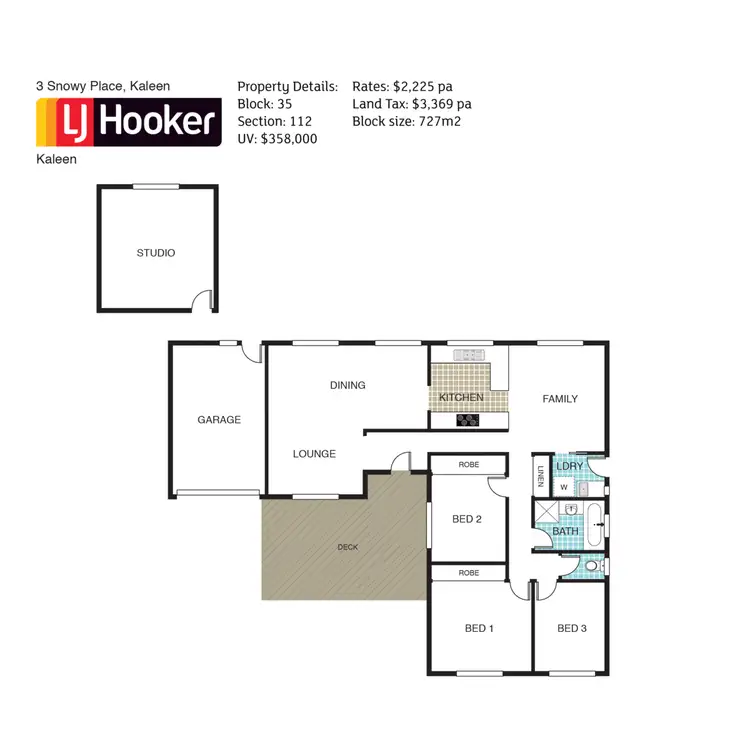Floorplan of Homely house listing, 3 Snowy Place, Kaleen ACT 2617