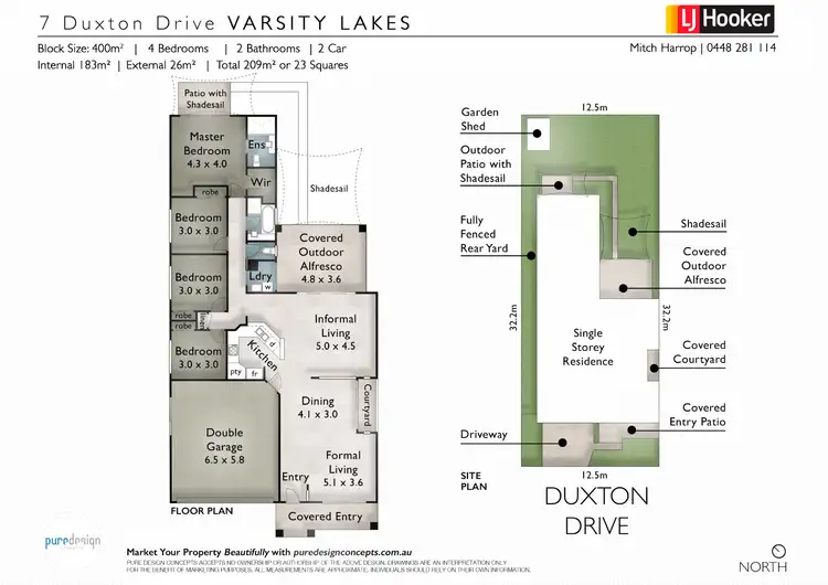 Floorplan of Homely house listing, 7 Duxton Drive, Varsity Lakes QLD 4227