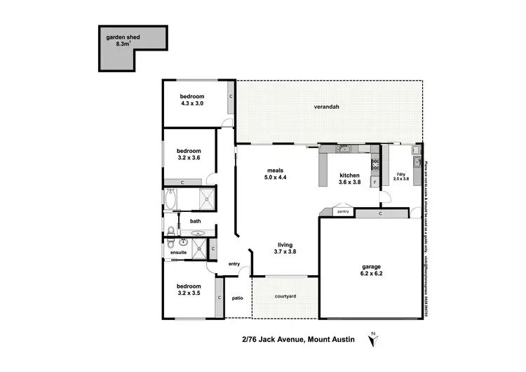 Floorplan of Homely house listing, Unit 2/76 Jack Avenue, Mount Austin NSW 2650