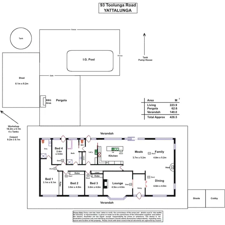 Floorplan of Homely house listing, 93 Toolunga Road, One Tree Hill SA 5114
