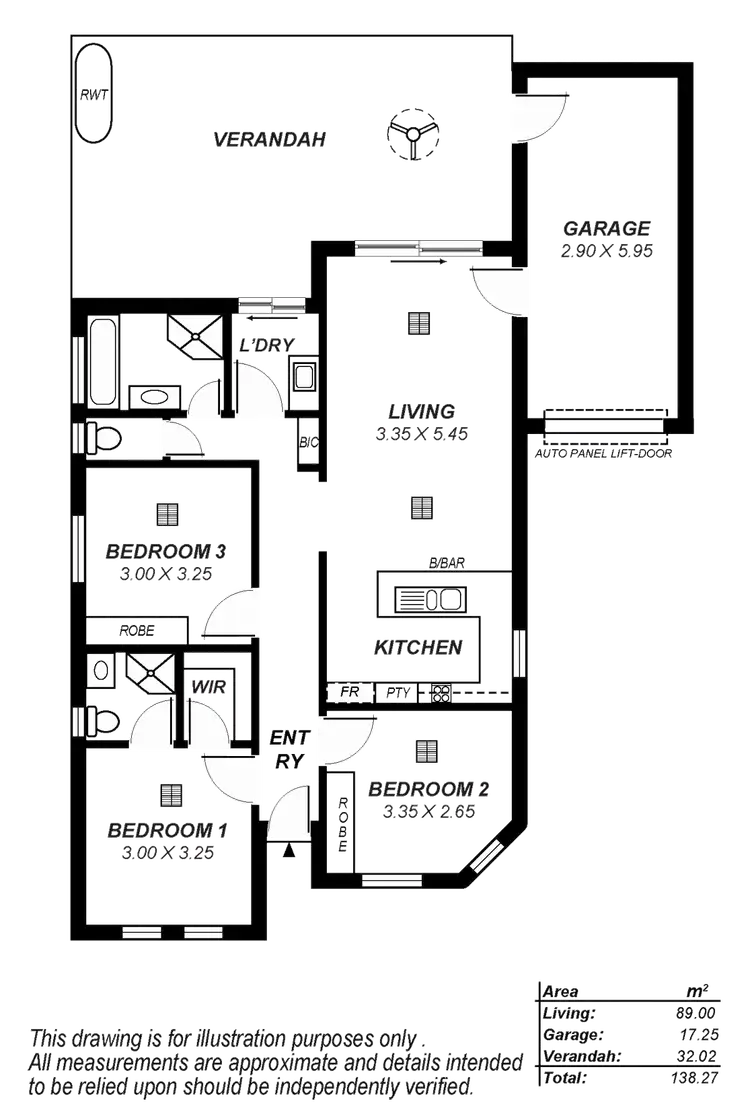 Floorplan of Homely villa listing, 2/63 Dewer Avenue, Ridgehaven SA 5097