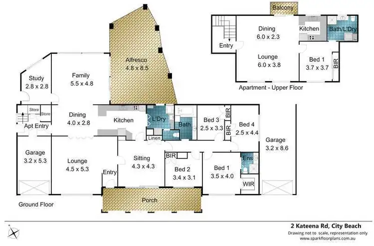 Floorplan of Homely house listing, 2 Kateena Road, City Beach WA 6015