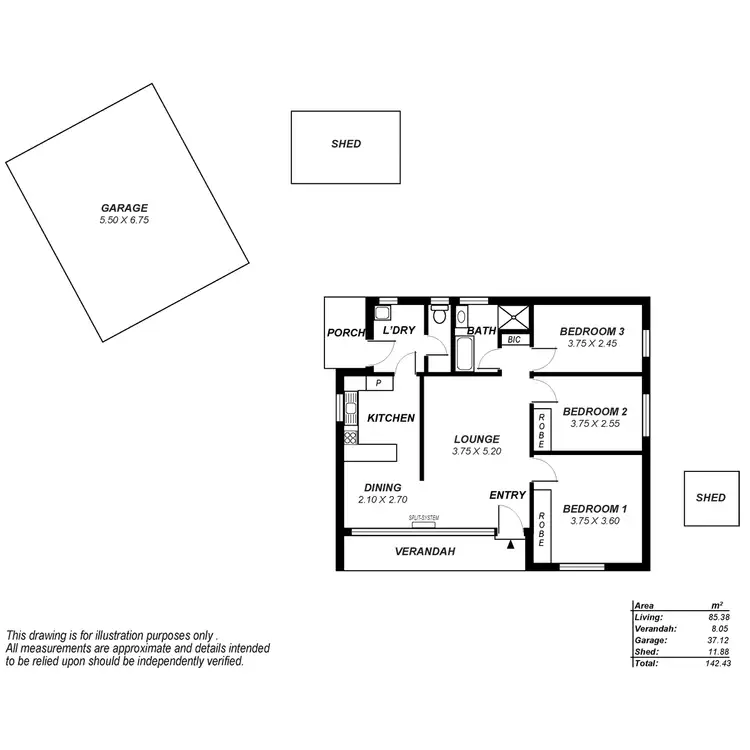 Floorplan of Homely house listing, 67 Redward Avenue, Greenacres SA 5086
