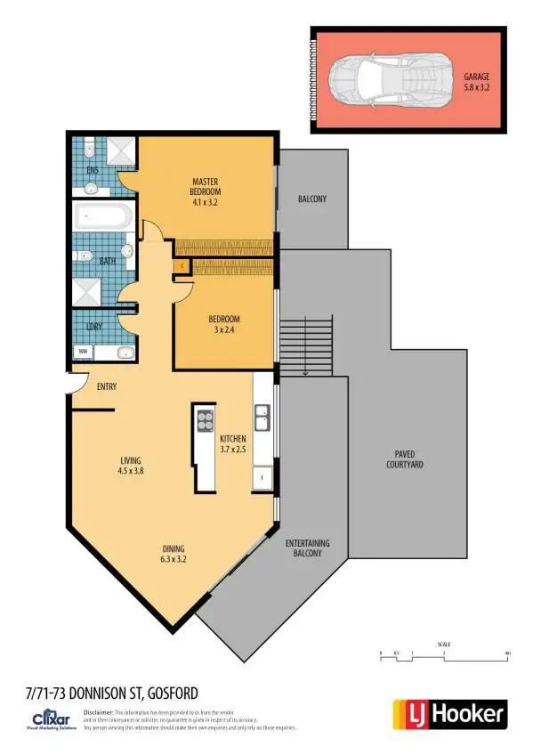 Floorplan of Homely unit listing, 7/71-73 Donnison Street, Gosford NSW 2250
