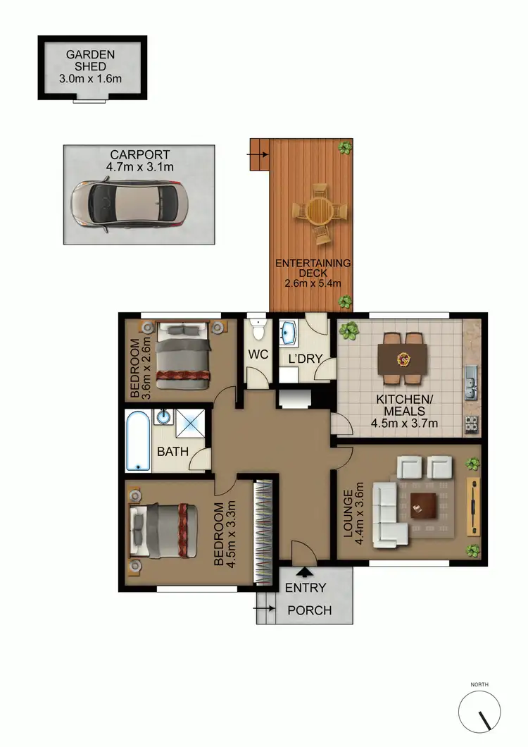 Floorplan of Homely house listing, 205A Badimara Street, Fisher ACT 2611