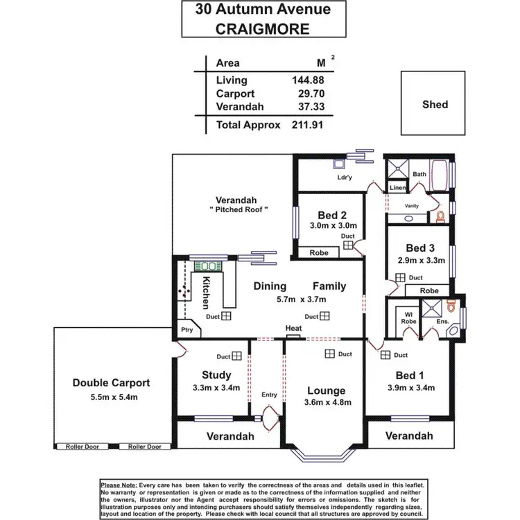 Floorplan of Homely house listing, 30 Autumn Avenue, Craigmore SA 5114