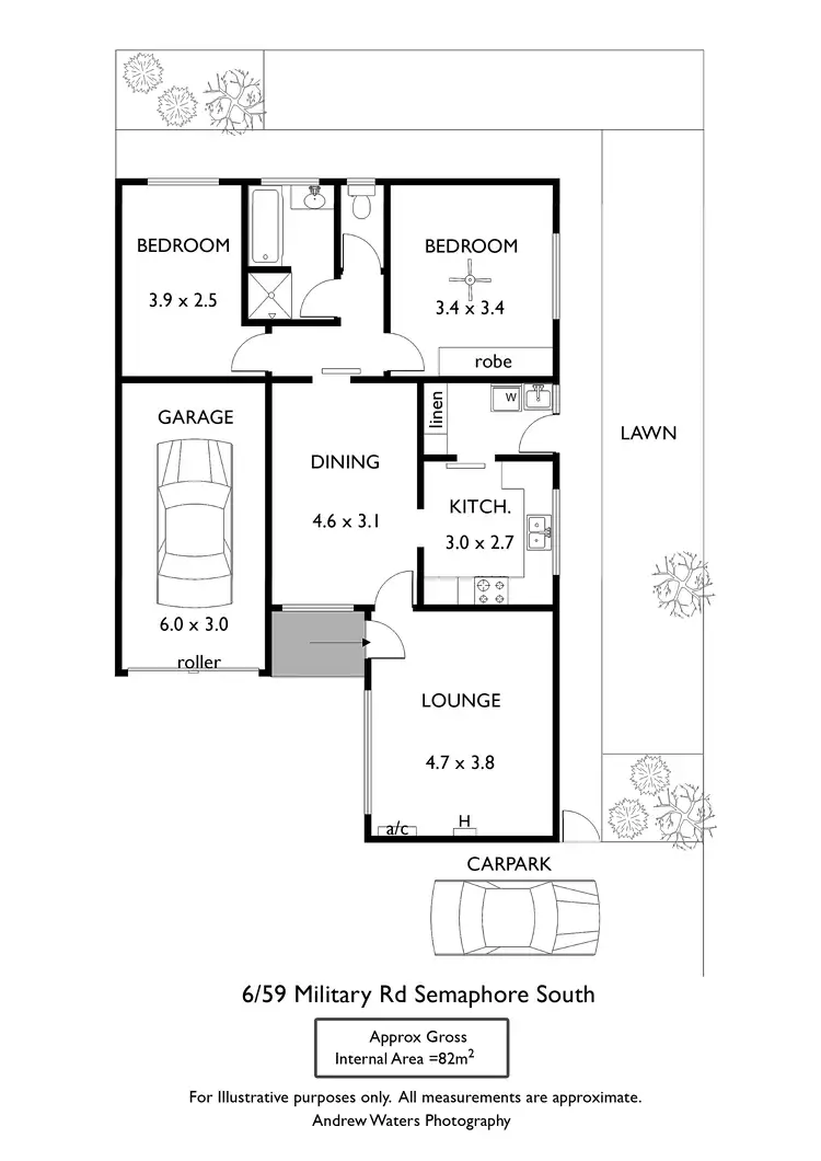 Floorplan of Homely unit listing, 6/59 Military Road, Semaphore South SA 5019