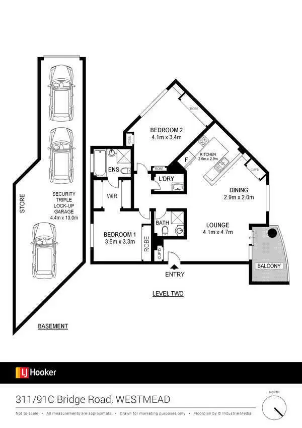 Floorplan of Homely apartment listing, 311/91C-101 Bridge Road, Westmead NSW 2145