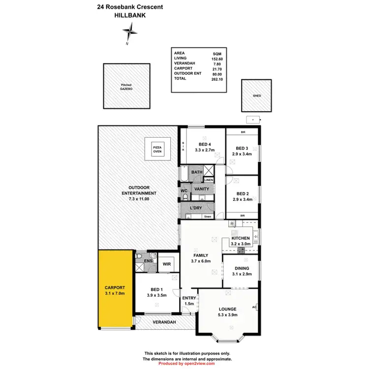 Floorplan of Homely house listing, 24 Rosebank Crescent, Hillbank SA 5112