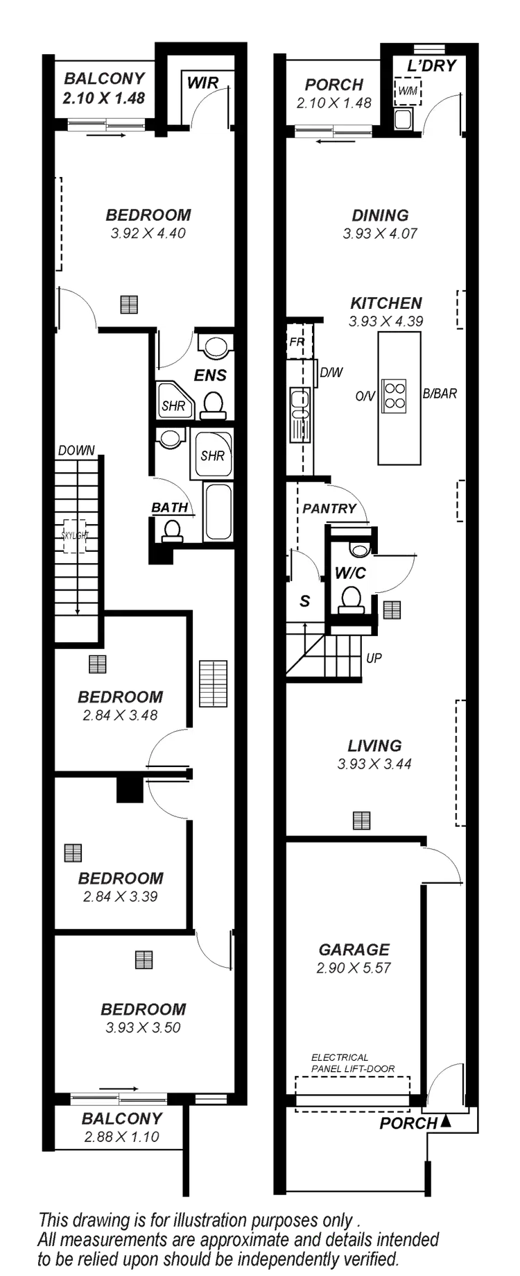 Floorplan of Homely townhouse listing, 27A Coventry Street, Mawson Lakes SA 5095