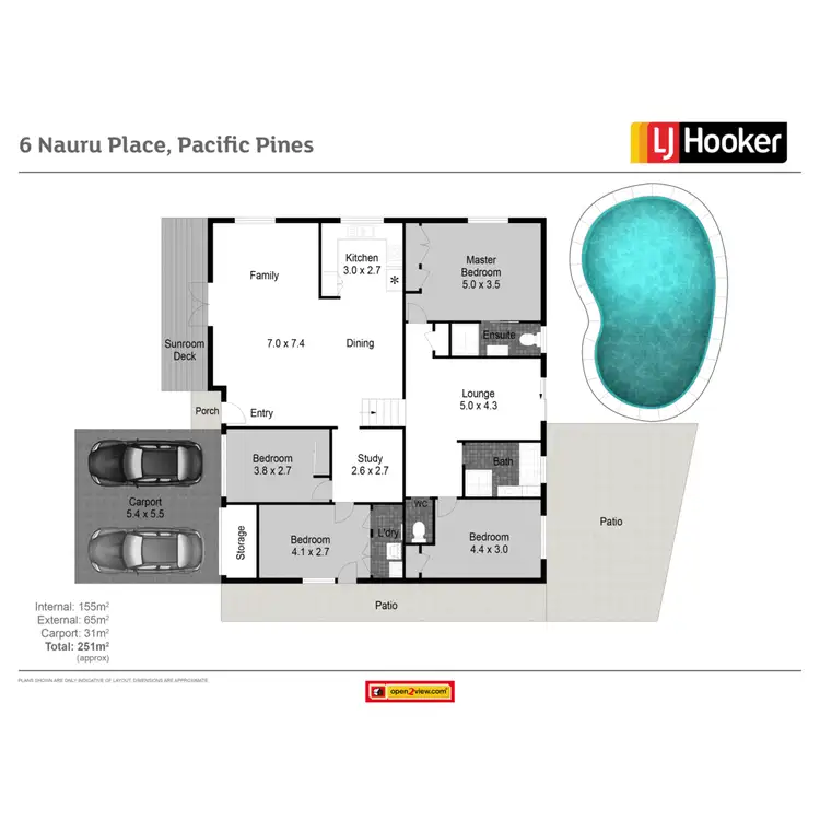 Floorplan of Homely house listing, 6 Nauru Place, Pacific Pines QLD 4211