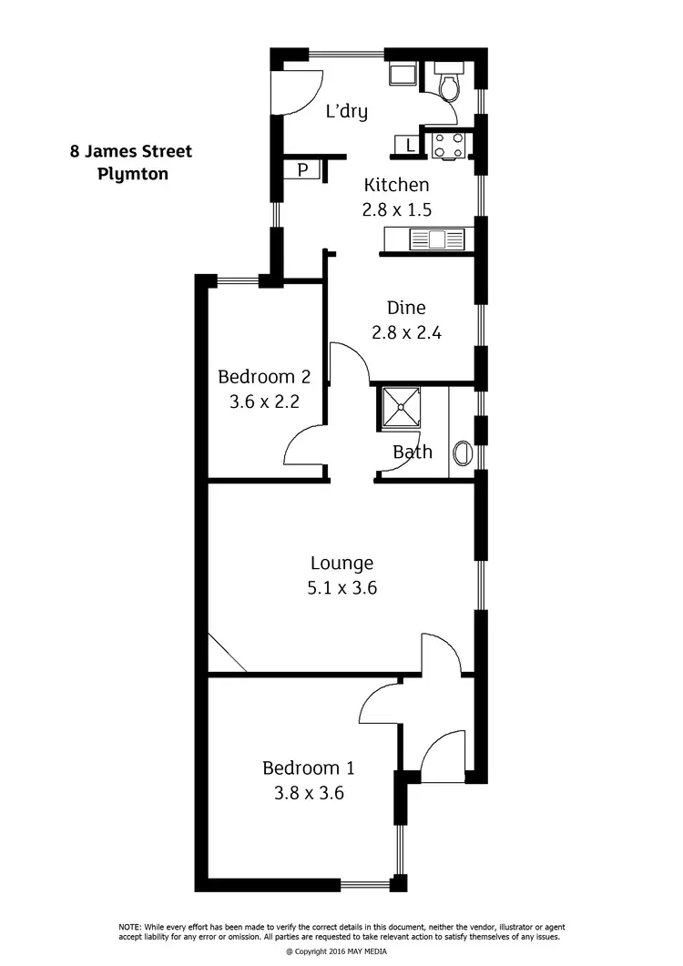 Floorplan of Homely house listing, 8 & 8A James Street, Plympton SA 5038
