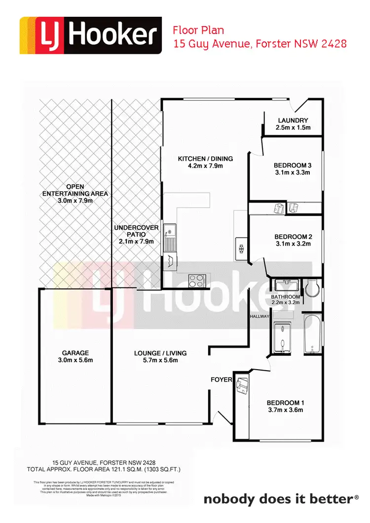 Floorplan of Homely house listing, 15 Guy Avenue, Forster NSW 2428