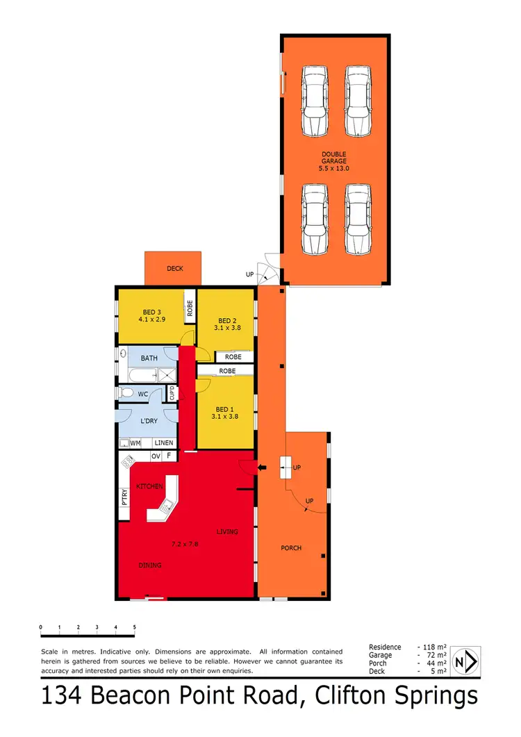 Floorplan of Homely house listing, 134 Beacon Point Road, Clifton Springs VIC 3222