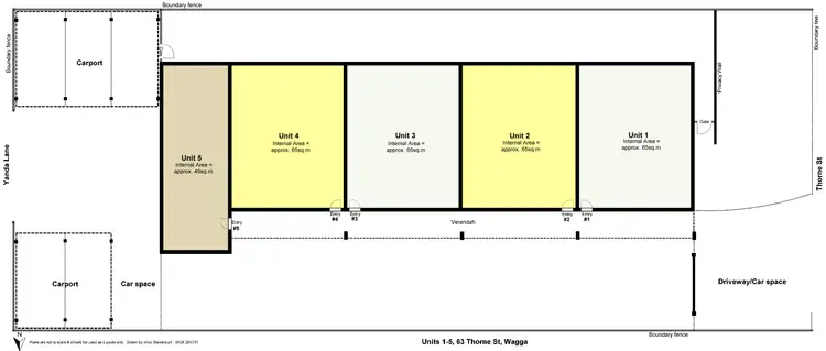 Floorplan of Homely block of units listing, 1-5/63 Thorne Street, Wagga Wagga NSW 2650