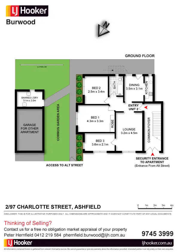 Floorplan of Homely unit listing, 2/97 Charlotte Street ( Enter via Alt Street), Ashfield NSW 2131