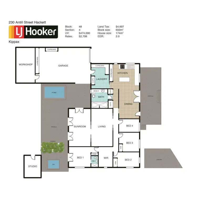 Floorplan of Homely house listing, 230 Antill Street, Hackett ACT 2602