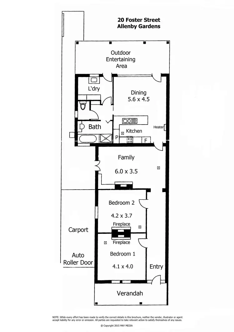 Floorplan of Homely house listing, 20 Foster Street, Allenby Gardens SA 5009
