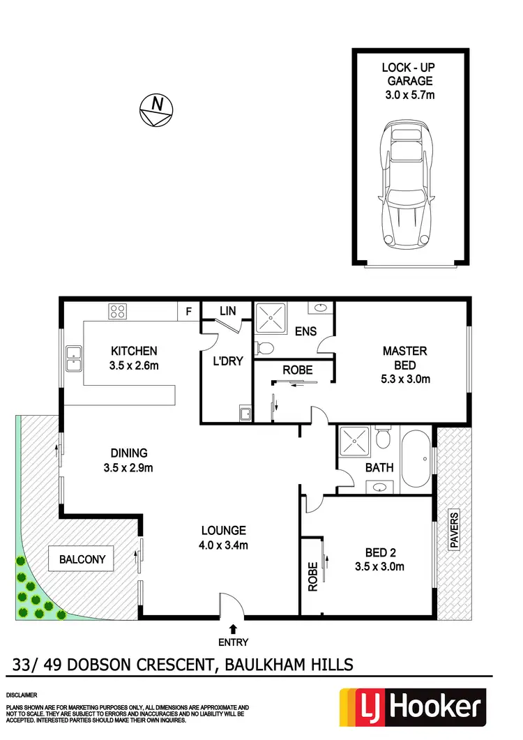 Floorplan of Homely unit listing, 33/49 Dobson Crescent, Baulkham Hills NSW 2153