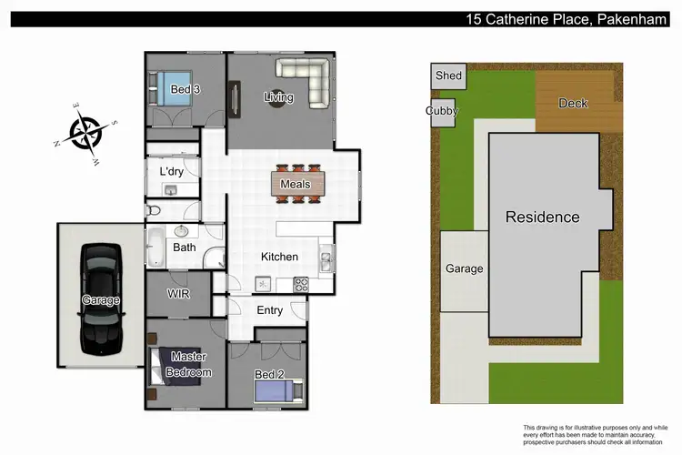 Floorplan of Homely house listing, 15 Catherine Place, Pakenham VIC 3810