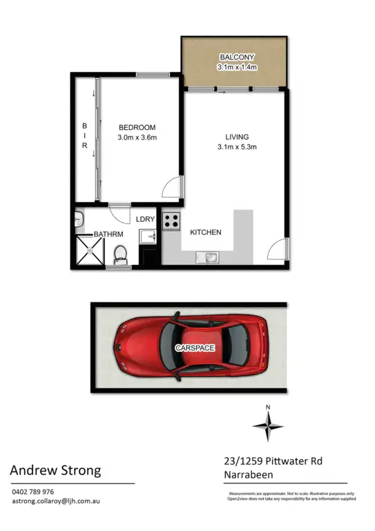 Floorplan of Homely unit listing, 23/1259 Pittwater Road, Narrabeen NSW 2101