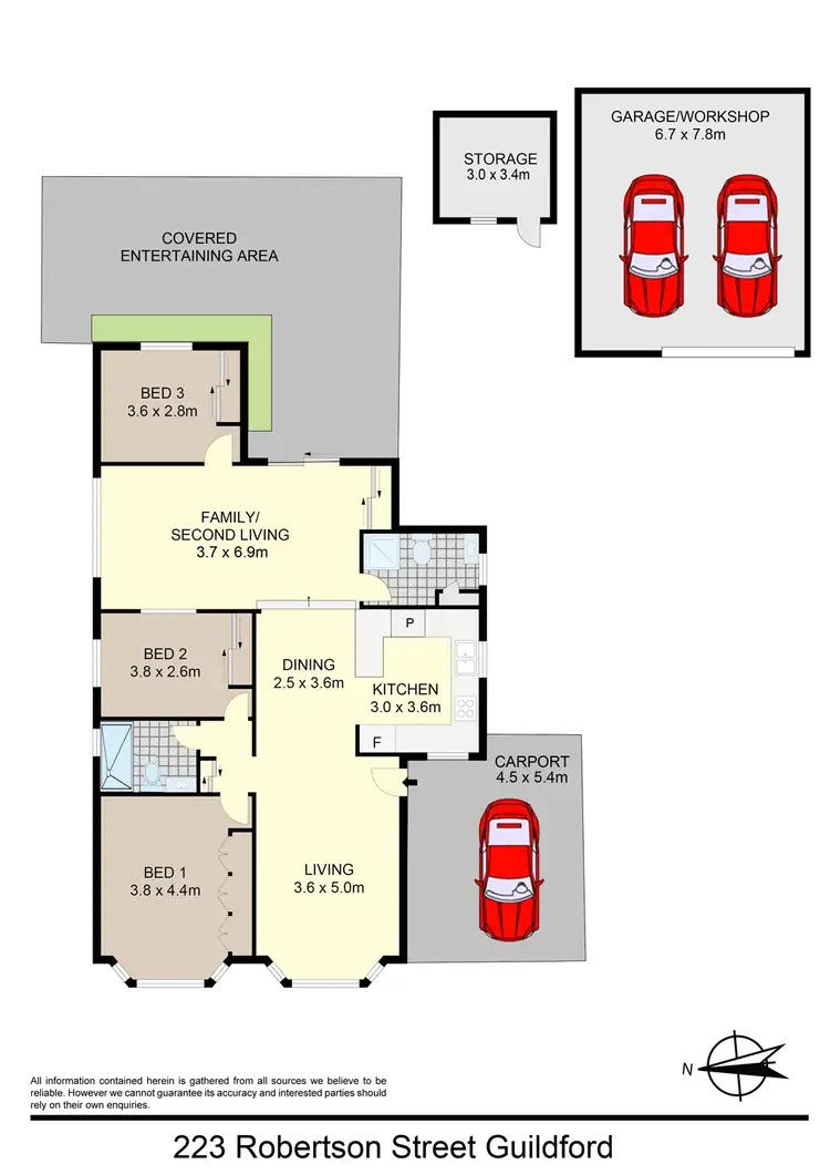 Floorplan of Homely house listing, 223 Robertson Street, Guildford NSW 2161