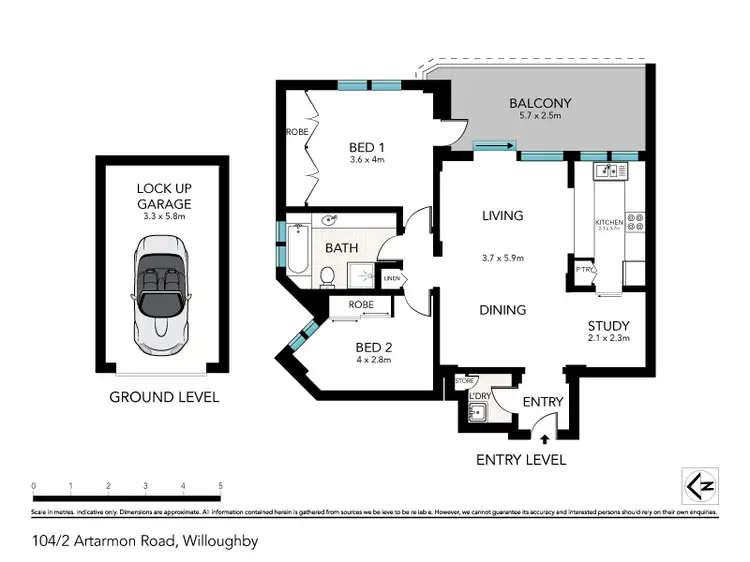 Floorplan of Homely unit listing, 104/2 Artarmon Road, Willoughby NSW 2068
