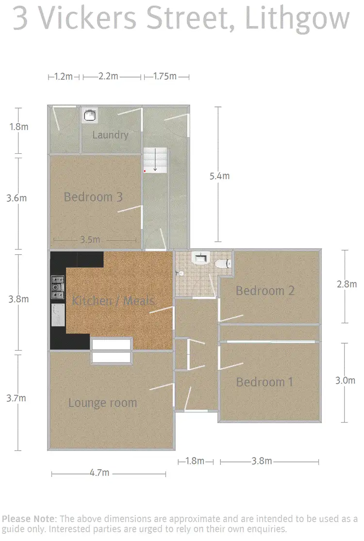 Floorplan of Homely house listing, 3 Vickers Street, Lithgow NSW 2790
