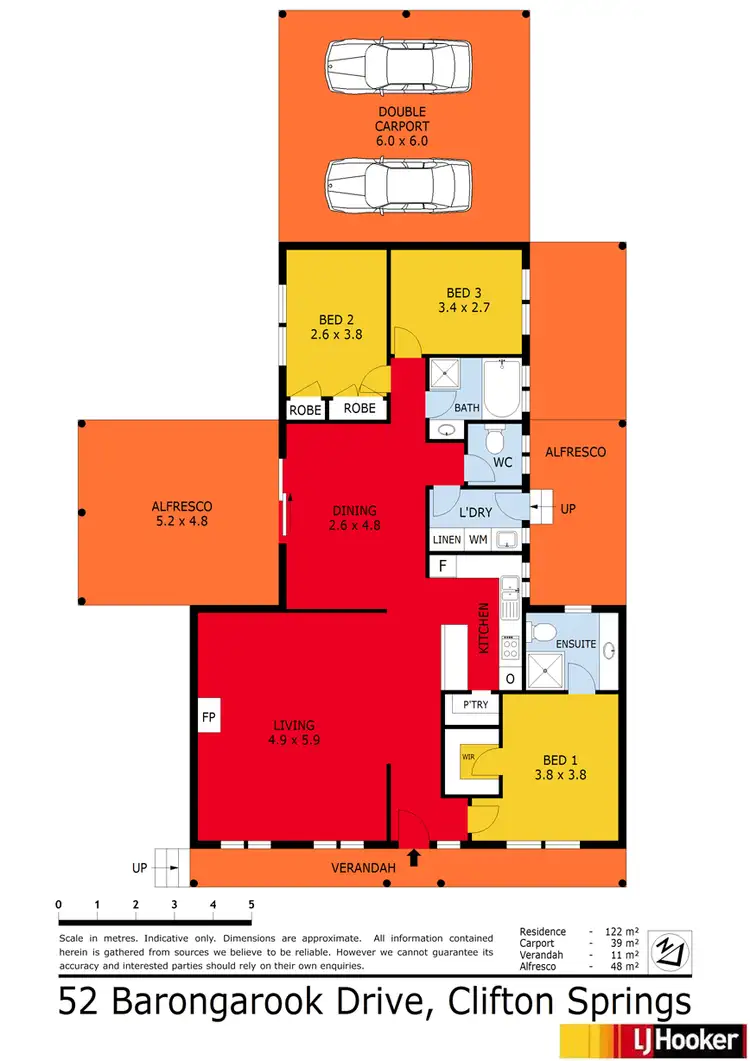 Floorplan of Homely house listing, 52 Barongarook Drive, Clifton Springs VIC 3222