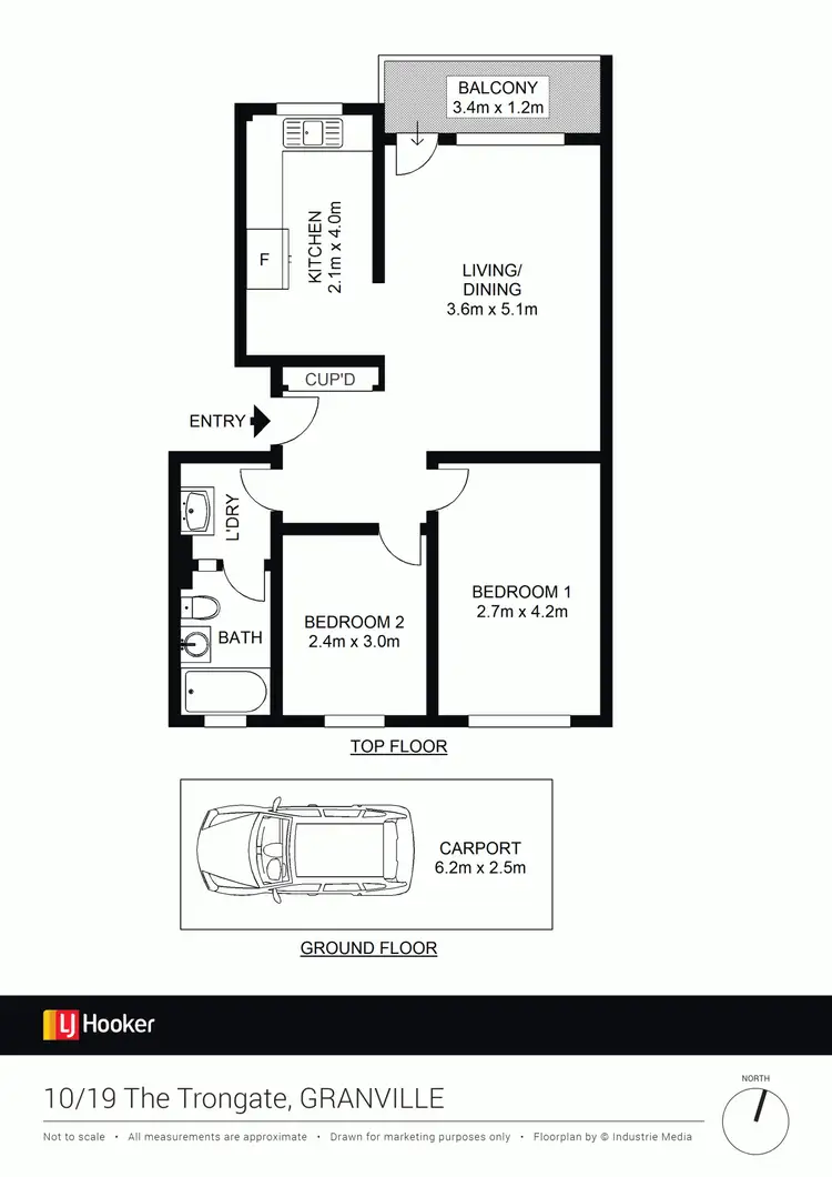 Floorplan of Homely unit listing, 10/19-21 The Trongate, Granville NSW 2142