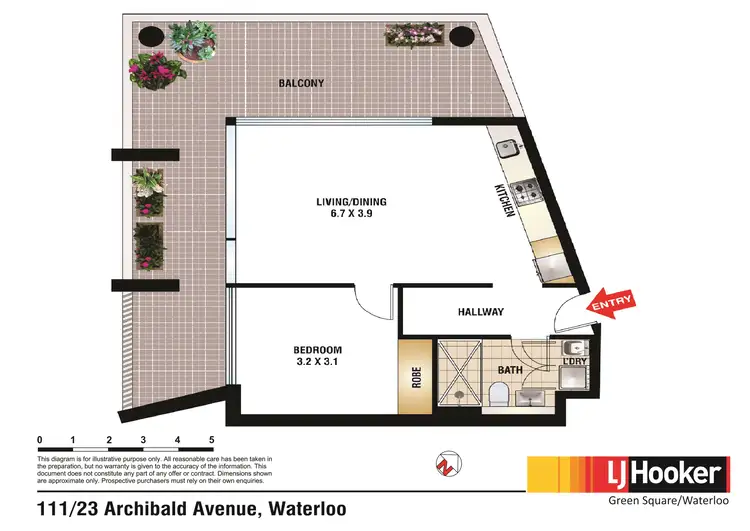 Floorplan of Homely apartment listing, 111/23 Archibald Avenue, Waterloo NSW 2017