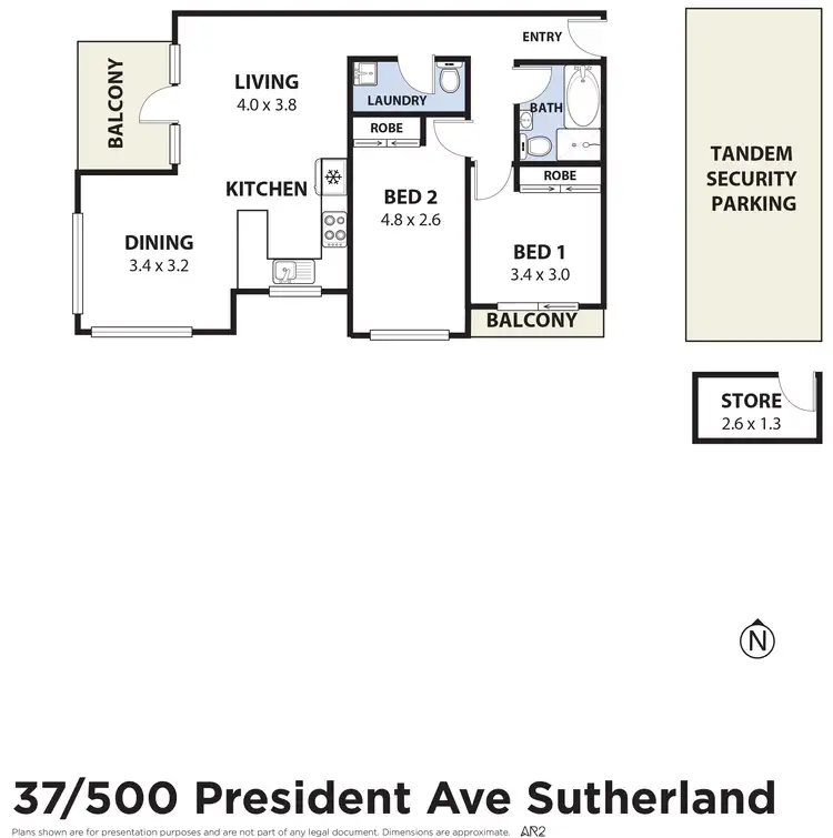 Floorplan of Homely unit listing, 37/500 President Avenue, Sutherland NSW 2232