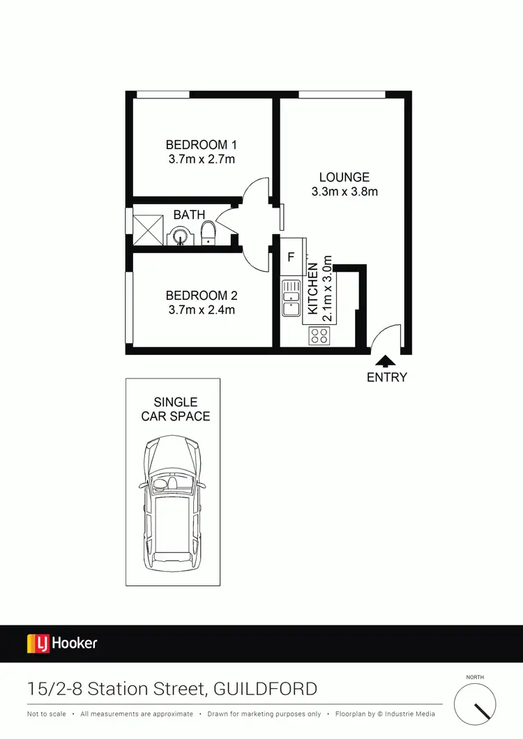 Floorplan of Homely unit listing, 15/6-8 Station Street, Guildford NSW 2161