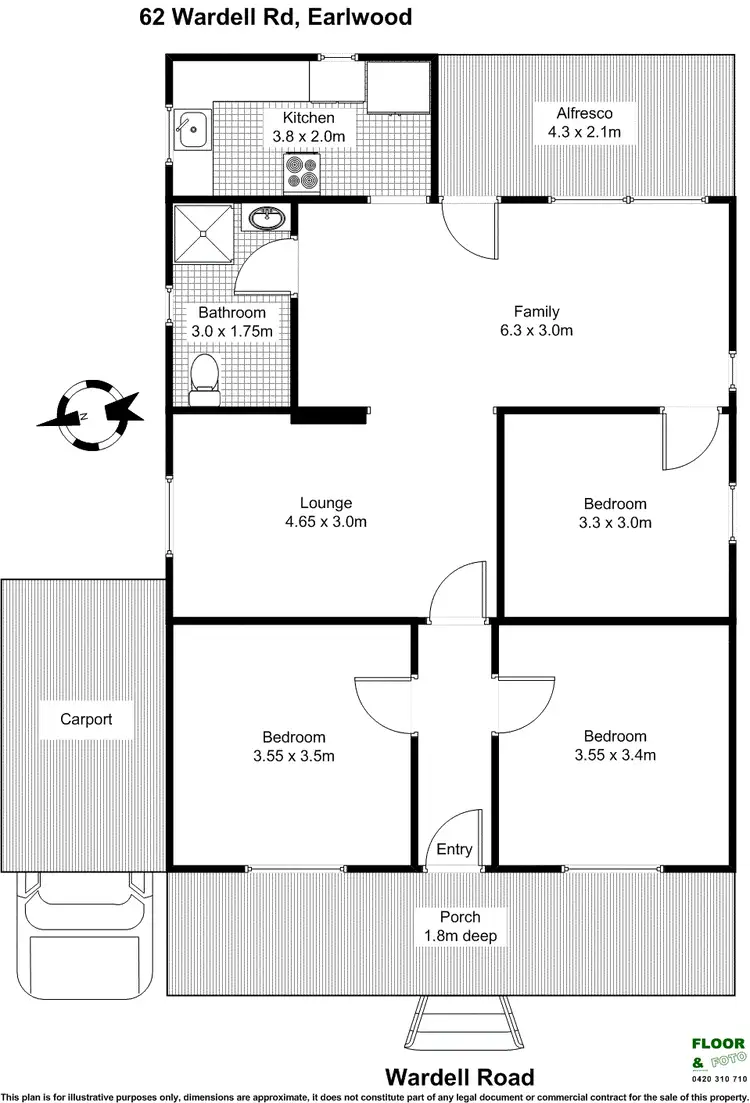 Floorplan of Homely house listing, 62 Wardell Road, Earlwood NSW 2206