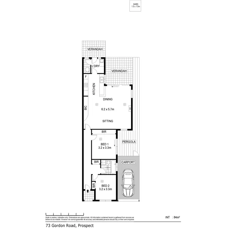 Floorplan of Homely house listing, 73 Gordon Road, Prospect SA 5082