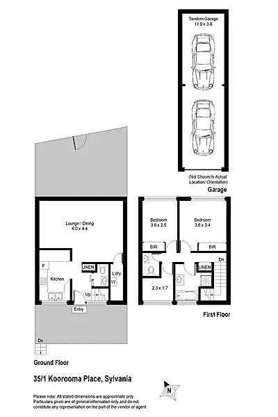 Floorplan of Homely townhouse listing, 35/1 Koorooma Place, Sylvania NSW 2224