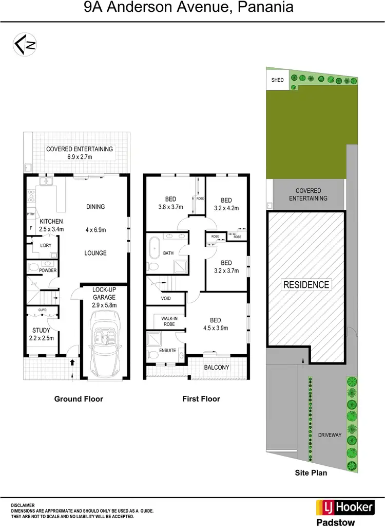 Floorplan of Homely semi-detached listing, 9A Anderson Avenue, Panania NSW 2213