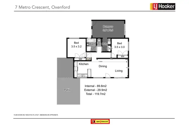 Floorplan of Homely semi-detached listing, 1/7 Metro Crescent, Oxenford QLD 4210